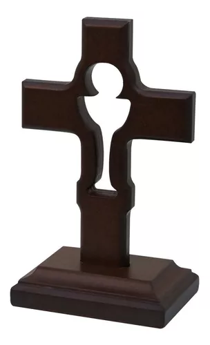 Centro de mesa cruz de madera Primera comunión 6 piezas