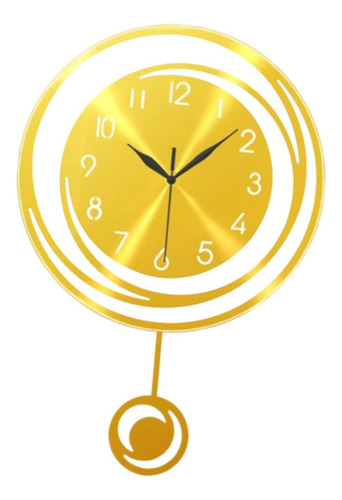 Reloj De Pared Con Números Arábigos, Arte De Pared, Oro