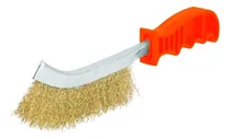 Comprar Cepillo De Acero Manual Punta Curva Alambre Bronceado Mango