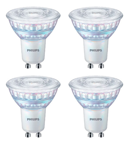 Lampara Led Dicroica Philips Gu10 Dimerizable 7w=80w Pack X4