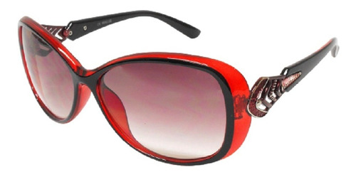 Lentes Casuales Armazón Rojo Micas Humo Degradado Wallis