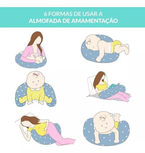 Almohada de lactancia para gemelos Monzillo Baby e Kids Almofada de  Amamentação, almofada para amamentar, travesseiro de amamentação, grande,  estampada, cheia, firme algodão color arcoiris