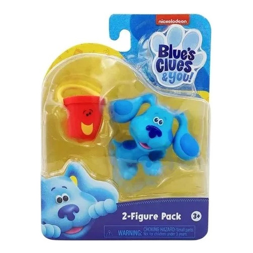 Blue's Clues 2 Figuras Set Clue Y Balde Original 