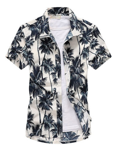 Camisa De Playa Para Hombre Palmera Hawaiana Camisas De Play