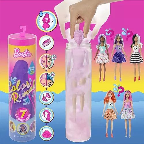 inquilino infinito espejo de puerta Barbie Color Reveal 7 Sorpresas Cambia Color Con Agua | Envío gratis