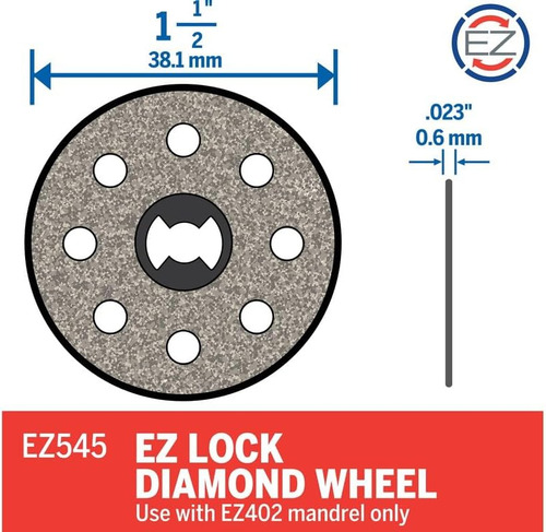 Ez545 Disco Diamantado De Bloqueo Ez De 1.5 Pulgadas