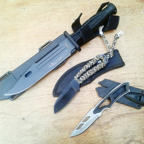 Pack De 3 Cuchillos Supervivencia Nuevos Cuchillo Militar.