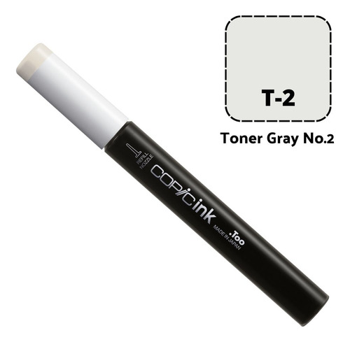Refil Copic Ink Para Sketch Ciao Classic Ou Wide Cores T 1un Cor T2 Toner Gray 2