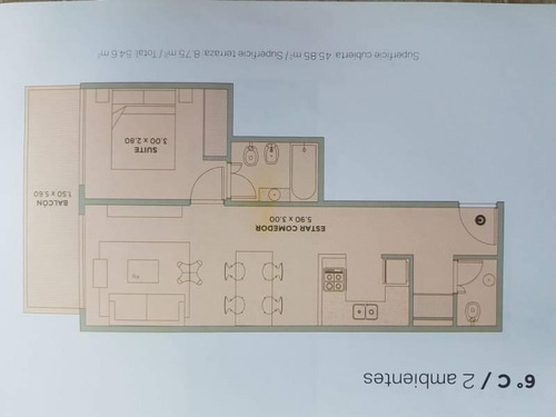 Imagen 22 de 30 de Departamento 2 Ambientes A Estrenar, Con Balcón Y Terraza Común Con Parrilla