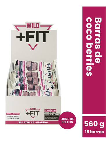 Barritas Wild Foods +fit Coco Berries Snack Saludable