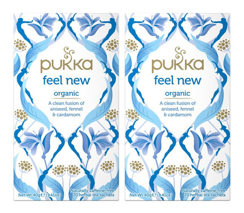 Paquete 2 Cajas Té Divina Feel New Pukka Organic Sin Cafeina