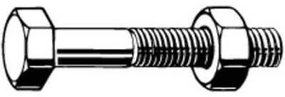 Zoro Select B08210.025.0125 Grade 2, 1/4 -20 Hex Head Ca Aad