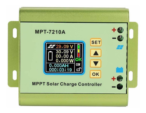 Controlador Solar Mpt-7210a Mppt Verde Hecho Aleacion