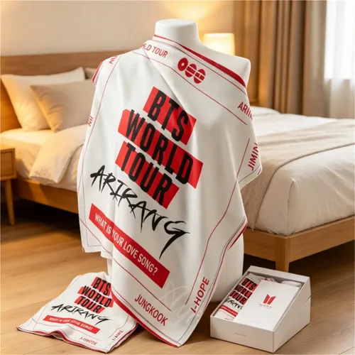 Lenço Bts Show Arirang 90x90cm Cachecol Multiuso Decorativo