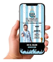 Comprar Invitacion Digital Messi Selección Argentina Virtual