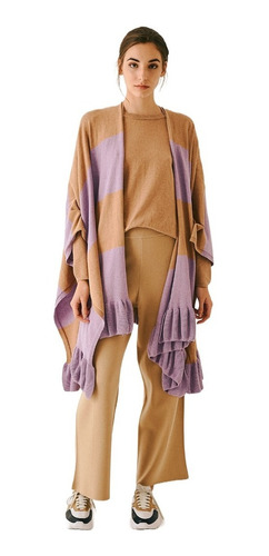 Saco Ruana Capa Poncho Lana Cashmere Calidad Premium