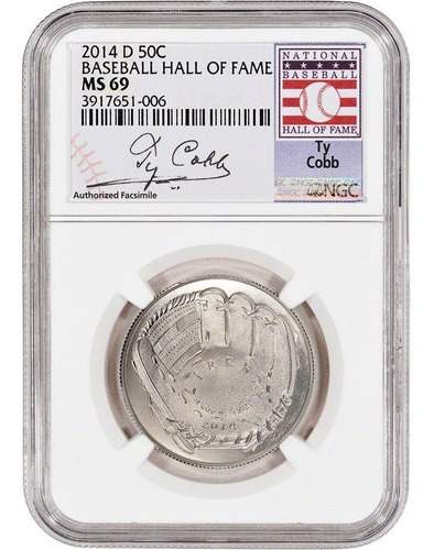 Moneda Certificada Aniversario Baseball Ty-cobb 2014   !!