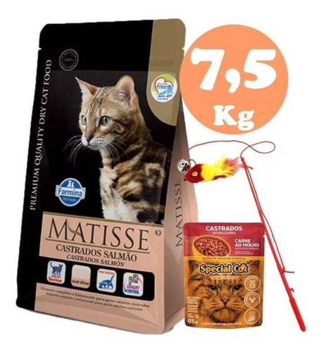 Imagen 1 de 2 de Matisse Gato Adulto Castrado Salmón 7.5 Kg + Regalo