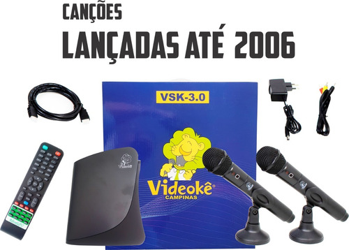 Aparelho Videokê Vsk3.0 C/2.933 Canções + Micro Sd Top Linha