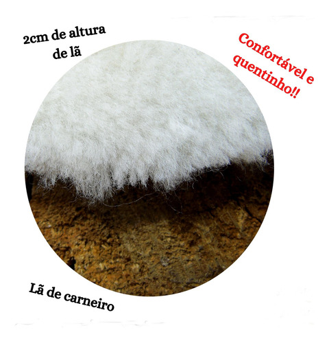 Kit Com 2 Pares De Palmilha De Lã Natural - Envio Imediato