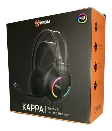 Auriculares ergonómicos para gaming con un micrófono e iluminación RGB  Kappa Krom