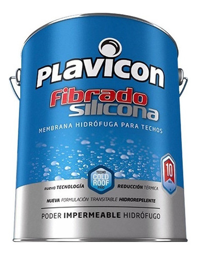 Plavicon Fibrado Silicona 20 Kg Impermeabilizante Techos Mm