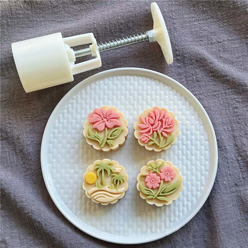 Molde Redondo Para Tarta De Luna Con Estampado De Flores Par