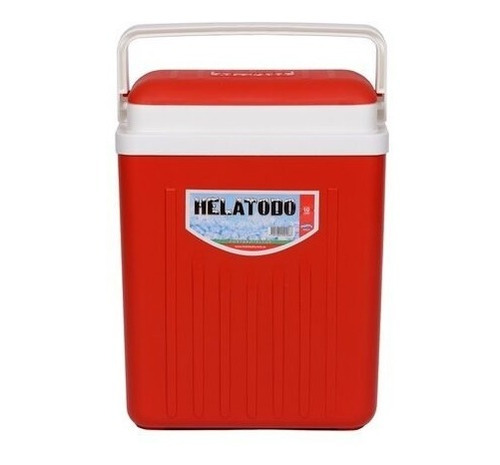 Conservadora Helatodo Roja 10 Litros 2 Botellas Paradas Loft