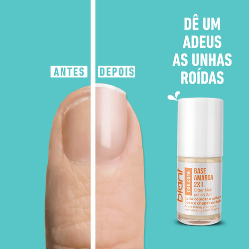 Imagem 2 de 6 de Blant Base Amarga Prevenção E Reconstrução De Unhas Roídas