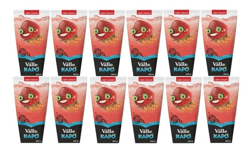 Suco De Morango Kapo Del Valle 200ml Caixa Com 12 Unidades