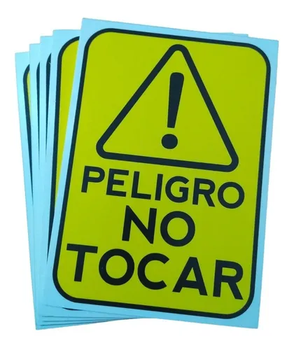 Cartel Peligro No Tocar | Pvc 15x21cm