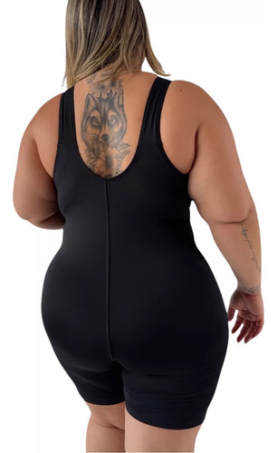 Macacão Com Perninha Maiô De Natação Maiô De Hidroginástica Preto Lisa G8 - 62