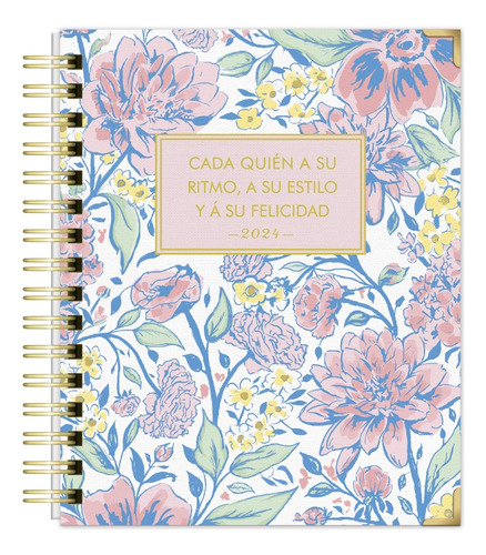 Agenda Diaria Espiral Frases Motivacional Planner Pestañas