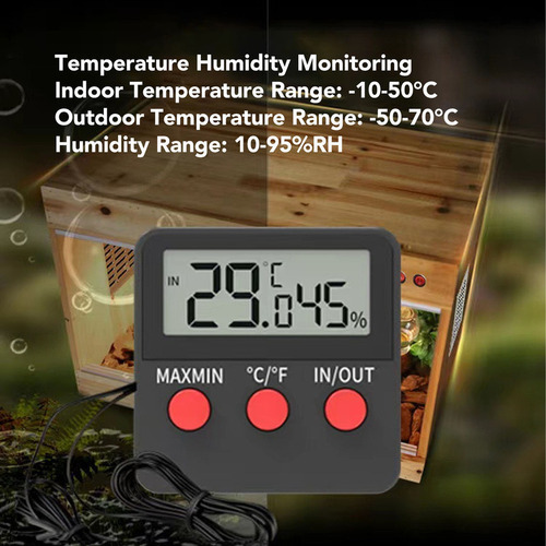 Mini Medidor De Temperatura Y Humedad Con 2 Sondas Digitales
