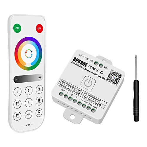 Controlador Led Sp630e, 4 Zonas, Control Remoto Rf De 2...