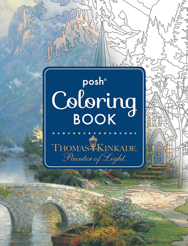 Libro Colorear Adultos Lujo: Thomas Kinkade Inspiración Y