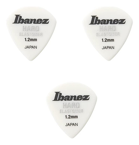 Pack De 3 Uñetas Ibanez Bel18hd12 Elastomer Hard Color Blanco Tamaño Pesado