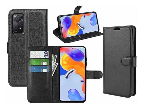 3en1 Flip Cover Xiaomi Note 11 4g/note 11s+mica Vidrio+ Cam