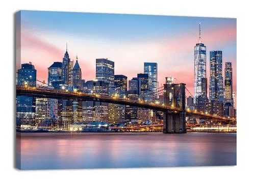 Cuadro Decorativo Nueva York Canvas Bajo Horizonte Manhattan