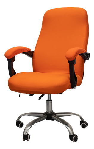Funda Elástica Universal Para Silla De Oficina L Naranja