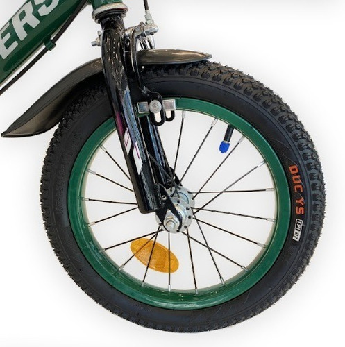 Imagen 4 de 9 de Bicicleta Infantil Rodado 14 Randers Verde Mundo Gym