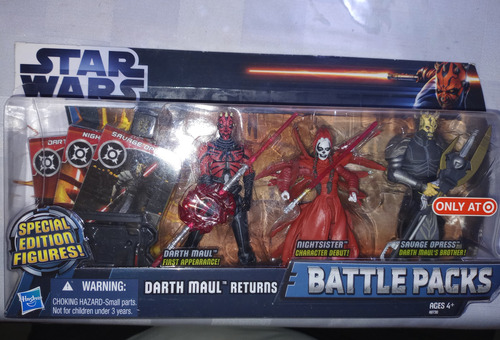 Star Wars Batlle Packs Darth Maul Returns Hasbro Exc. Target (Usado)