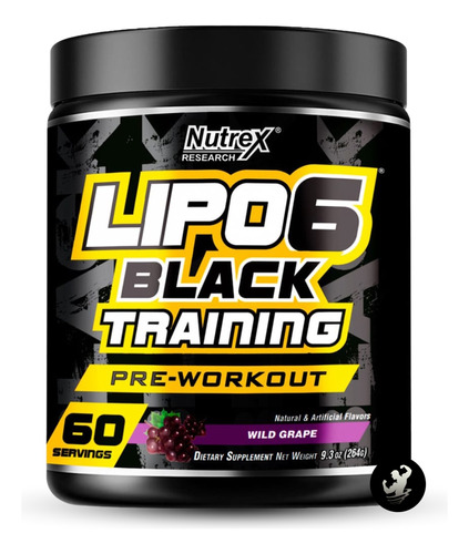 Lipo 6 Black Training 60 Serv Pre Workout Nutrex Pre Entreno