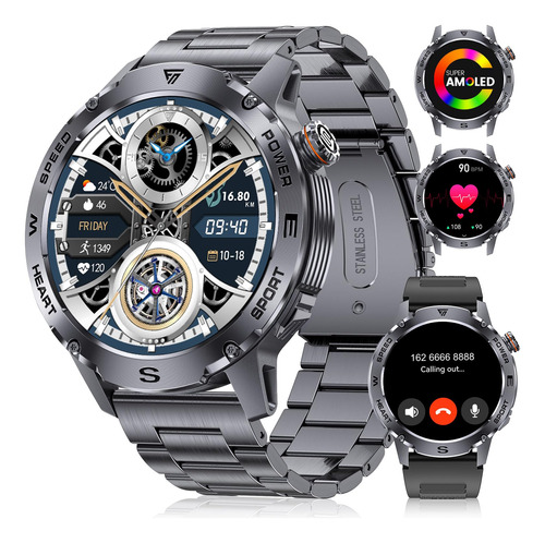 Reloj Inteligente Militar Para Hombre (contestar/das), Relo.