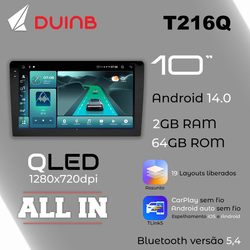 Multimidia Fiat Doblo 02/21 Android 14 64gb Carplay 10p +can