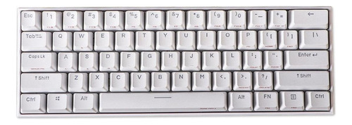 Teclado gamer bluetooth Anne Pro 2 QWERTY Gateron Red inglês US cor branco com luz RGB