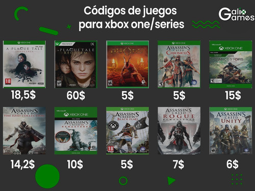 Imagen 1 de 5 de Juegos Digitales Xbox One/ Series