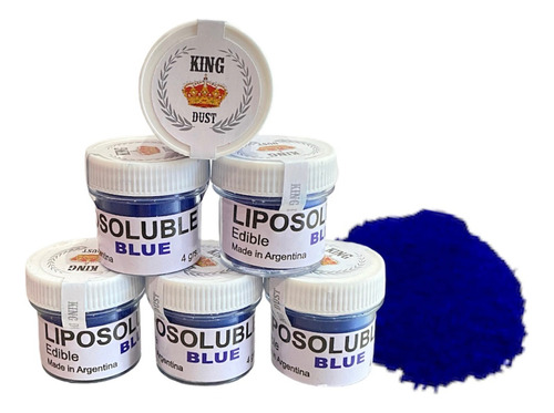 Polvo Liposoluble Comestible Colorante Azul King Dust 4grs.