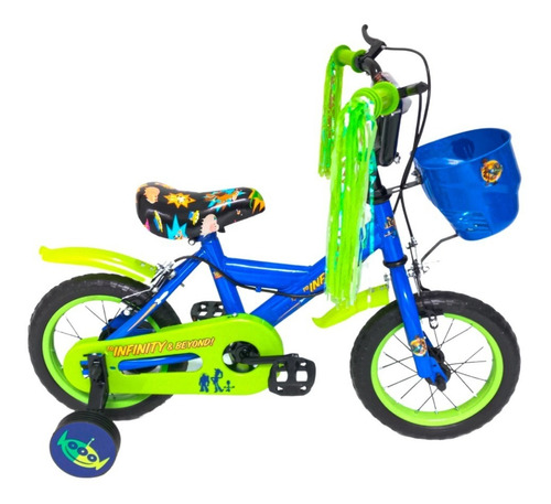 Bicicleta infantil infantil Lamborghini 217124 frenos v-brakes color toy story con ruedas de entrenamiento  