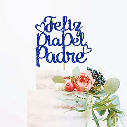 Decoración Para Pastel Día Del Padre, Cumpleaños Papá - Azul